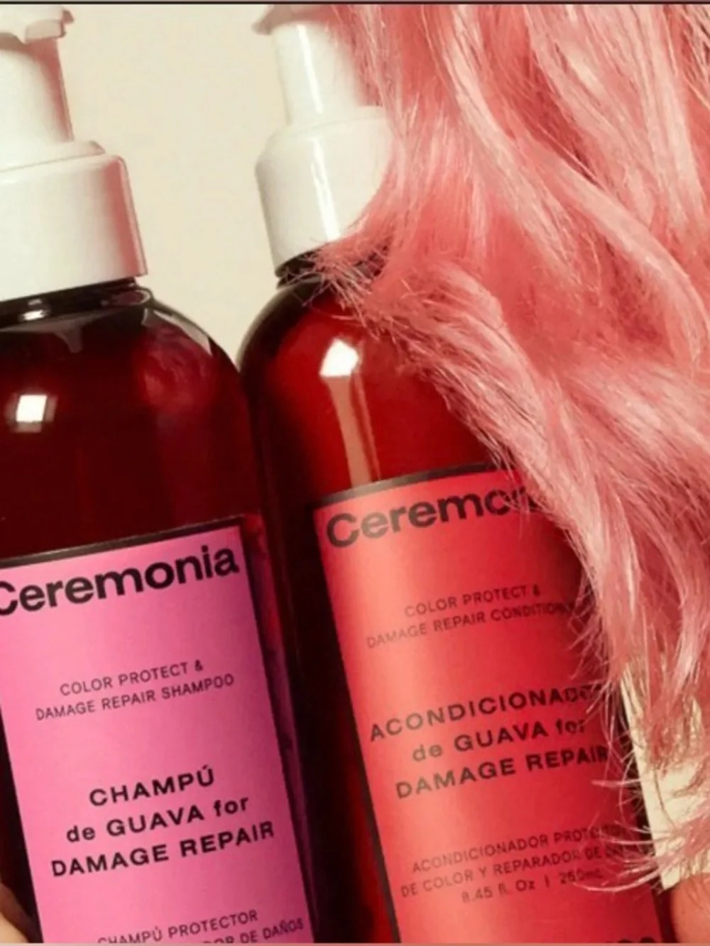 NWT Ceremonia Bundle Set: Shampoo & Conditioner — Damaged Hair + Scalp Brush